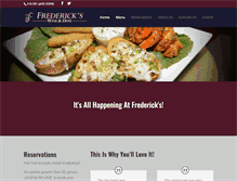 Tablet Screenshot of fredericksdine.com
